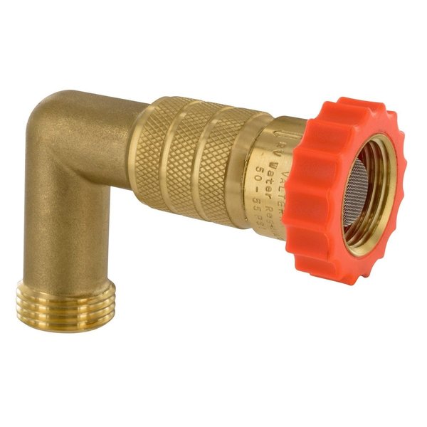 Valterra WATER REGULATOR  90 DEGREE W/HOSE SAVER, CARDED A01-2222VP